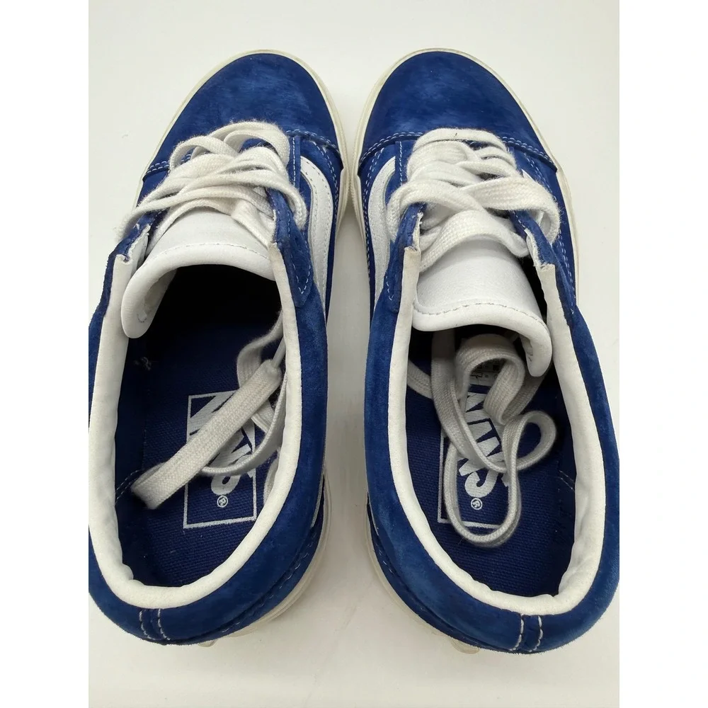 Vans Old Skool Sneakers Mens 5 Womens 6.5 Blue Excellent Water Repellent Suede